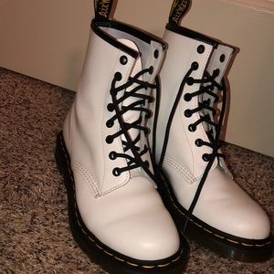 White Leather Dr/Doc Martens